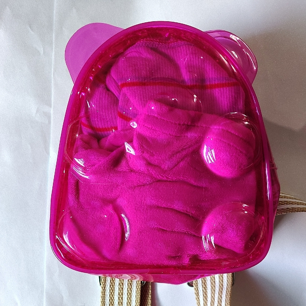 Bath & Body Works Hot Pink Clear Bubble Backpack
